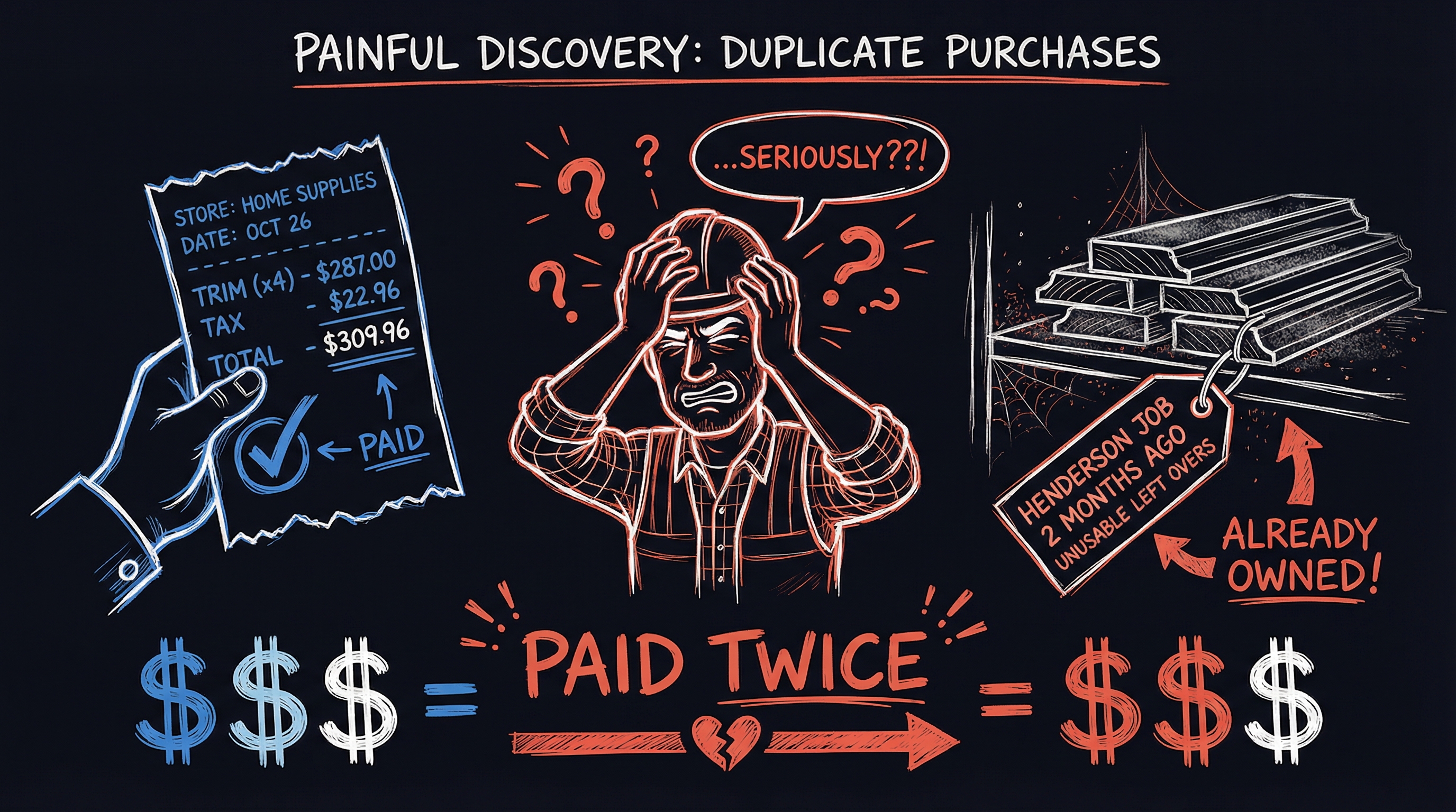 You Just Sent Your Guy to Pick Up Materials You Already Have